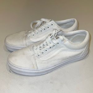 Vans Old Skool Womens size 8.5 white
